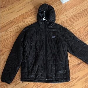 Patagonia Black Nanopuff Jacket with hood